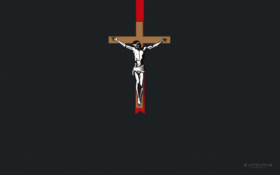 Православный крест на черном фоне