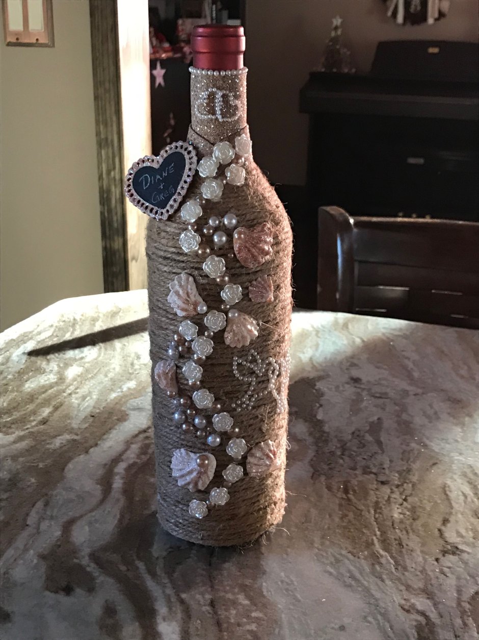 Декорирование бутылок из под вина