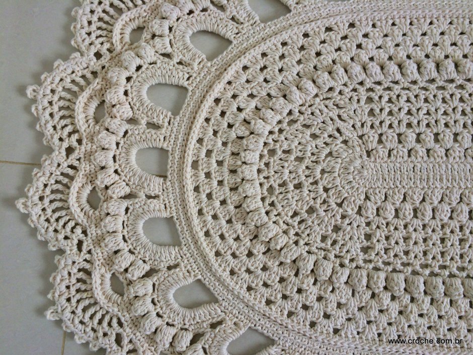 Коврики крючком из пряжи овальные