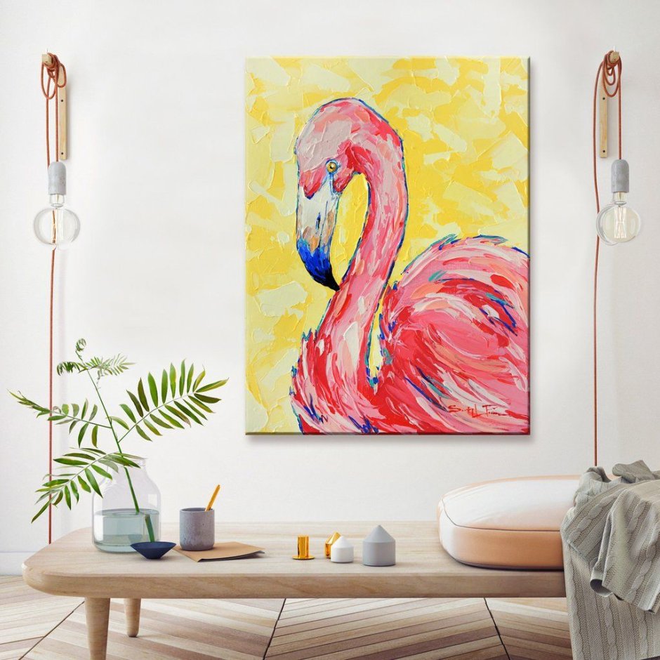 Интерьерная живопись Фламинго