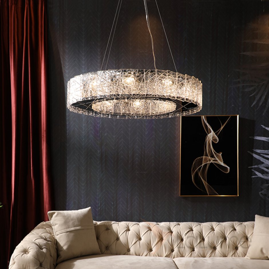 Люстра led 3-Ring Chandelier Золотая
