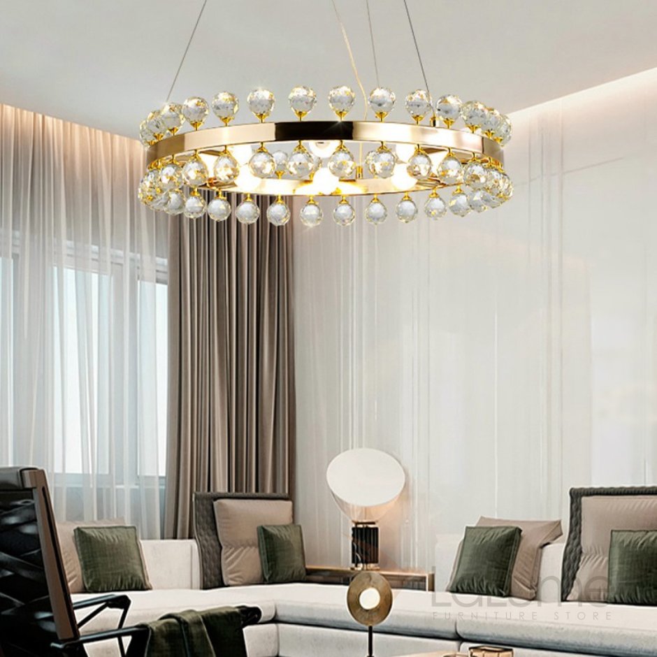 Люстра led 2-Ring Chandelier Золотая