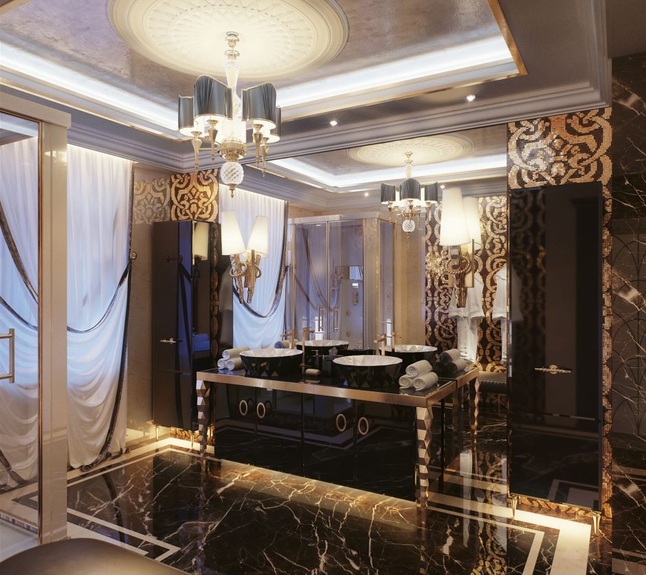 Ванная комната в стиле арт деко Анжелика Прудникова