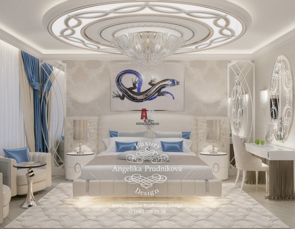 Интерьер спальни в стиле арт деко от Анжелики Прудниковой