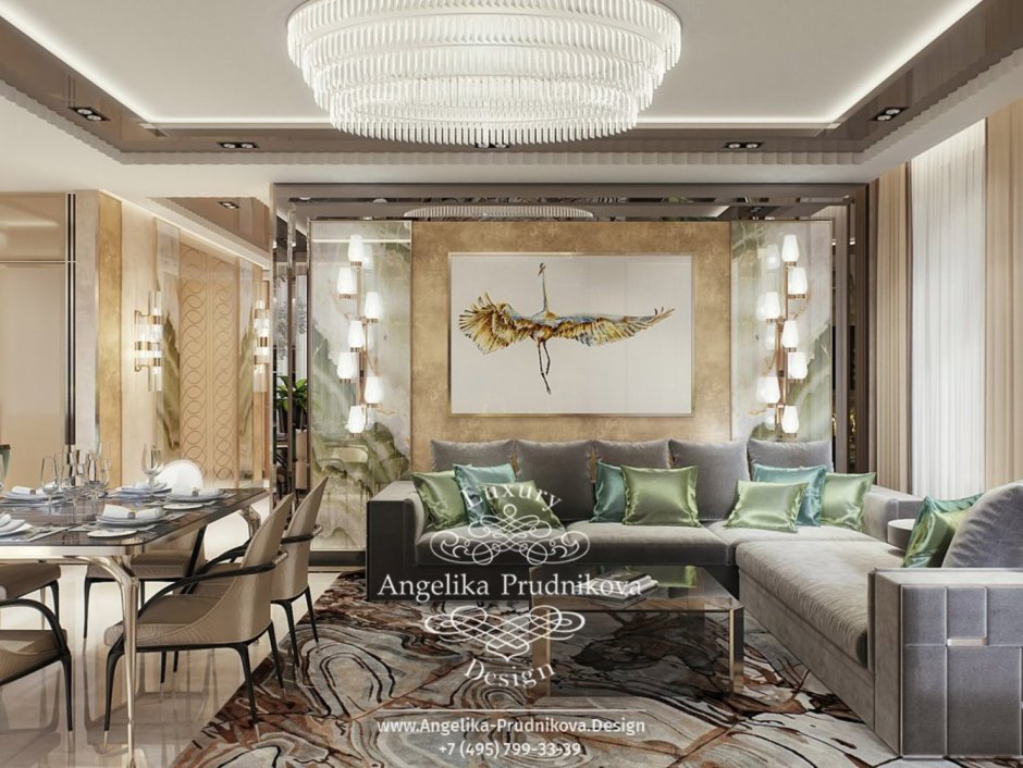 Дизайн гостиной в стиле Модерн от Анжелики Прудниковой