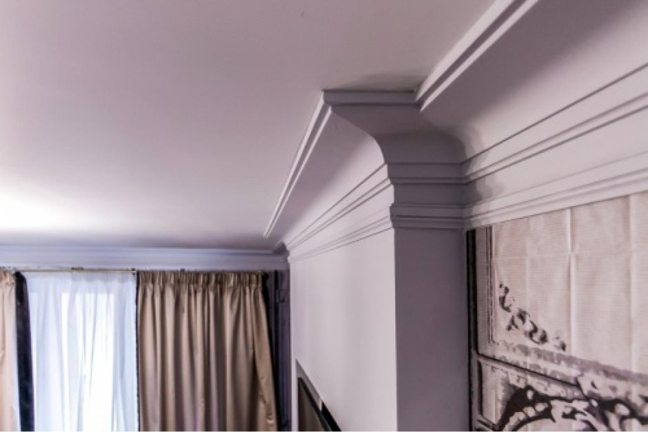 Закругленный карниз для штор потолочный