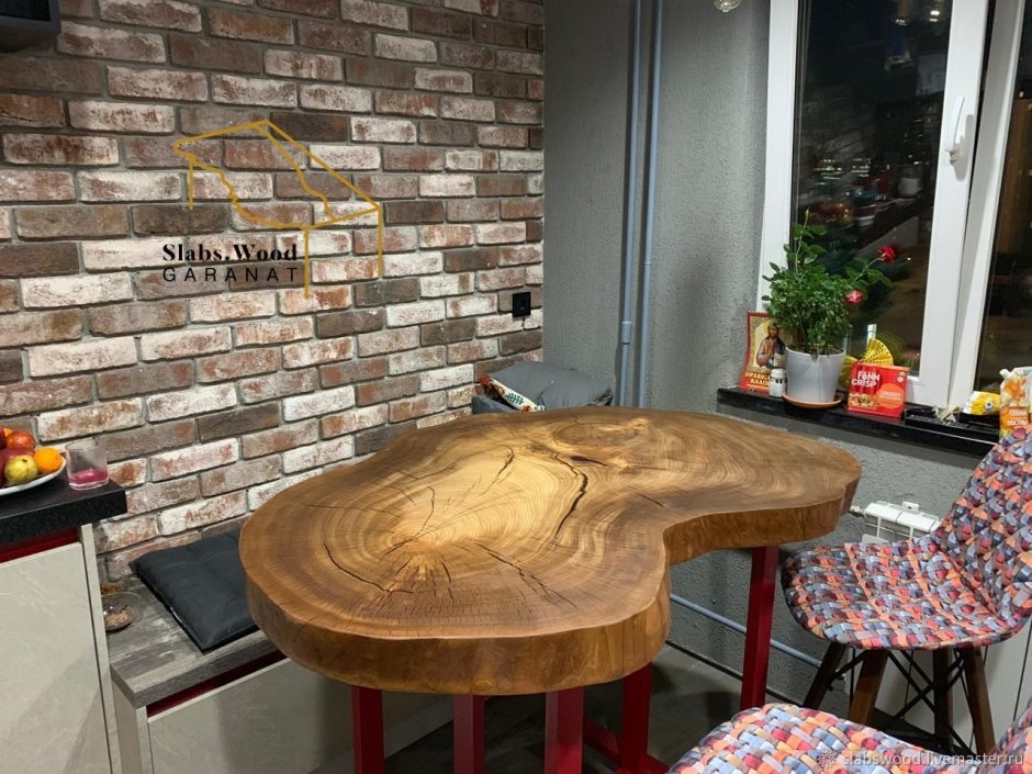 Мебель из срезов дерева
