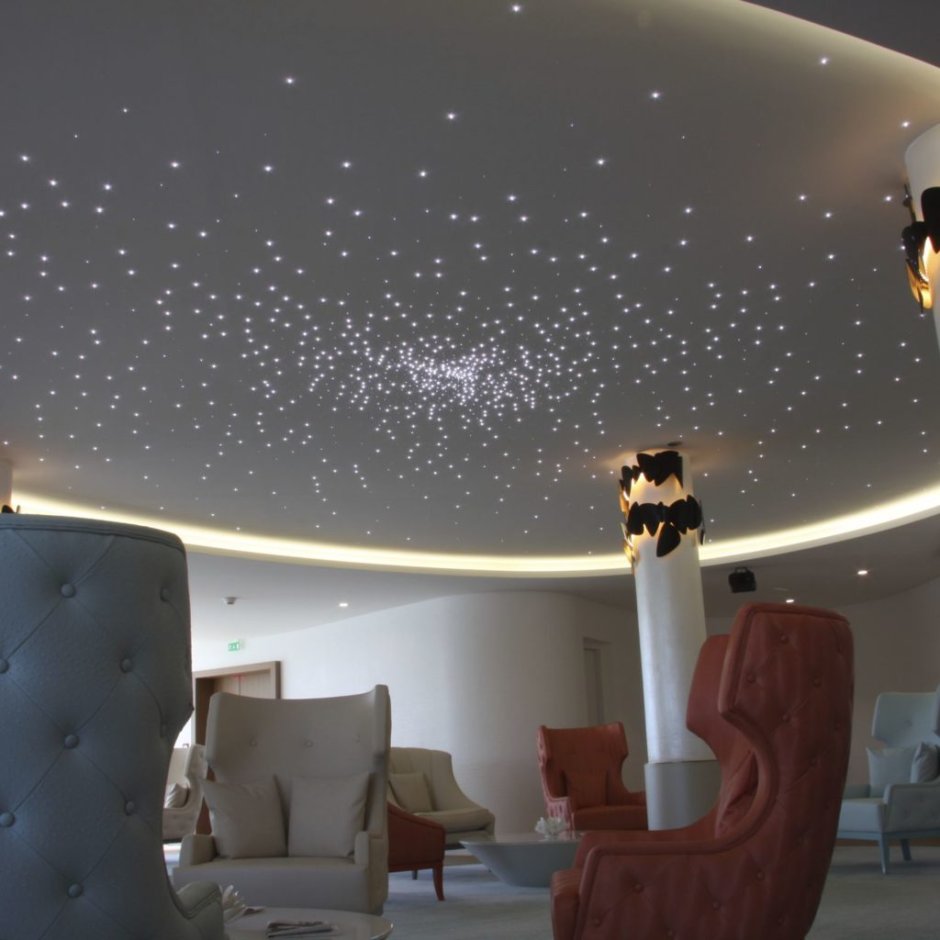 Натяжной потолок звездное небо со старпинс