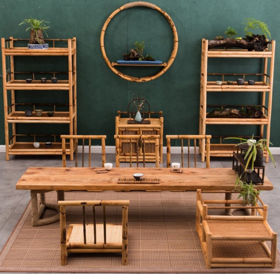 Декор на бамбуковый стол