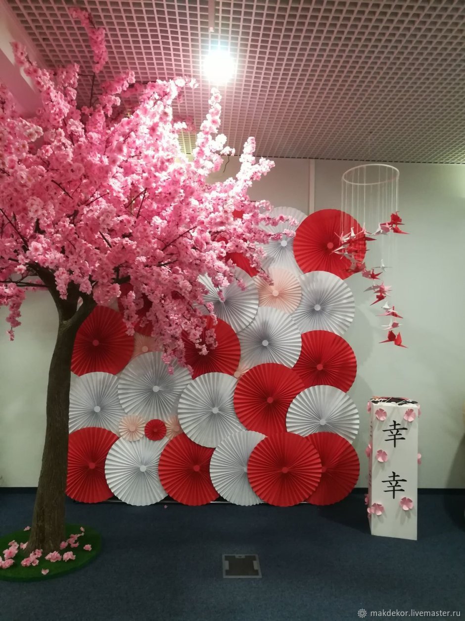 Украсить зал в японском стиле