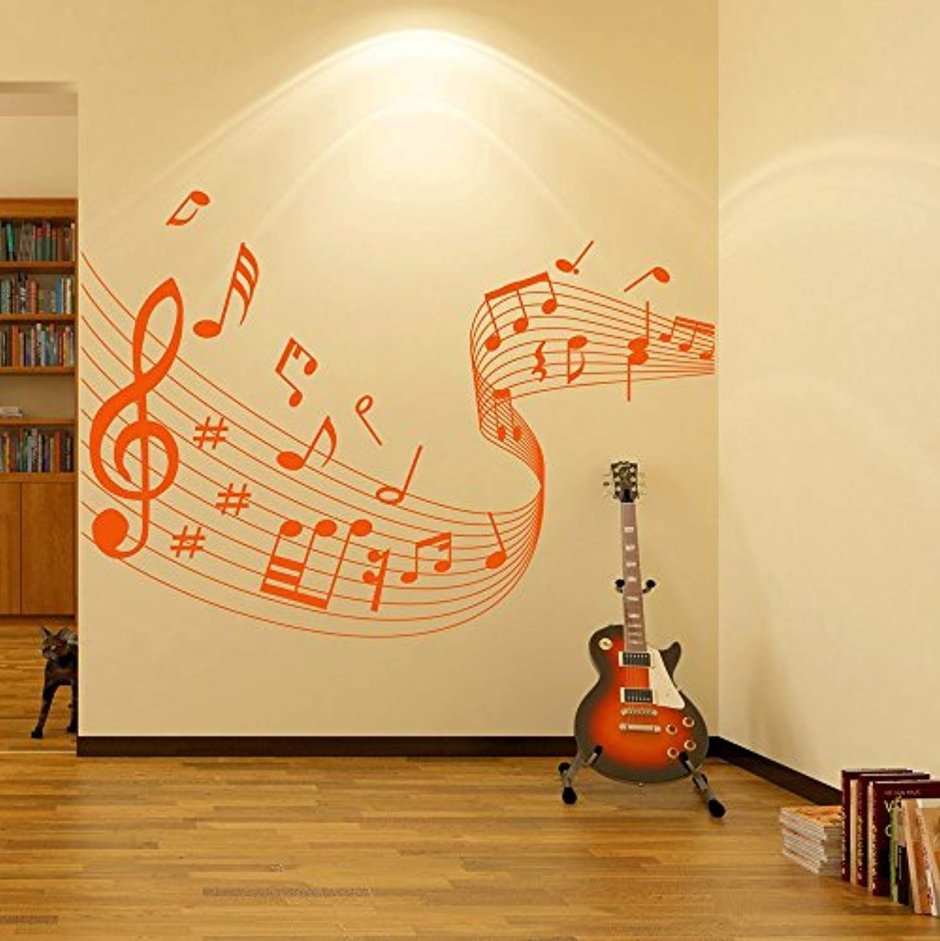 Музыкальные инструменты на стене
