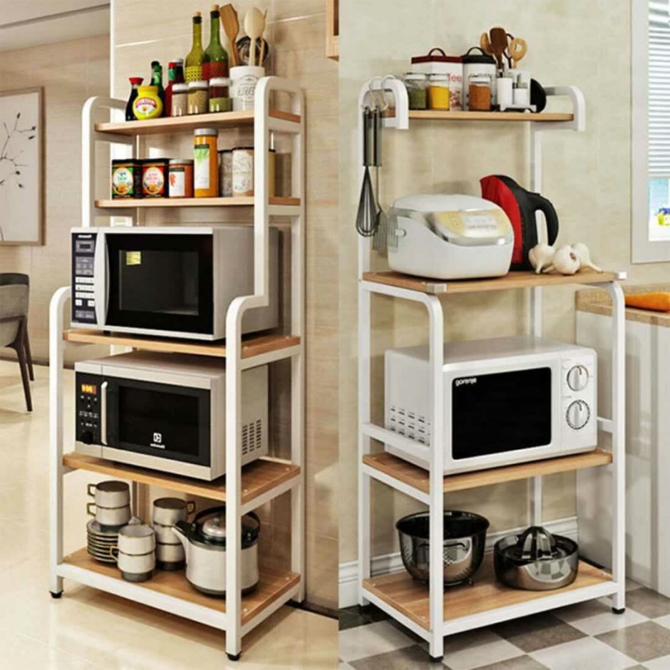Microwave Cart Cabinet Drawer Hodedah Grey Home Office Kitchen Storage Furniture купить в СПБ