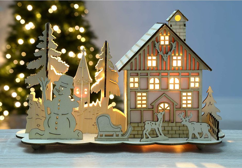 Деревянные Рождественские домики