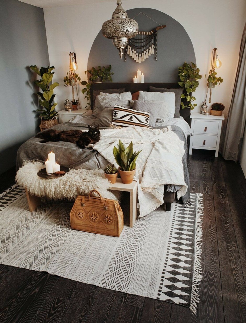 Палас килим в интерьере для маленьких комнат