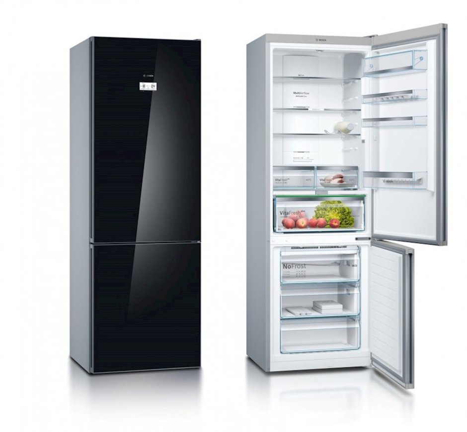 Холодильник бош со стеклянной дверью черный