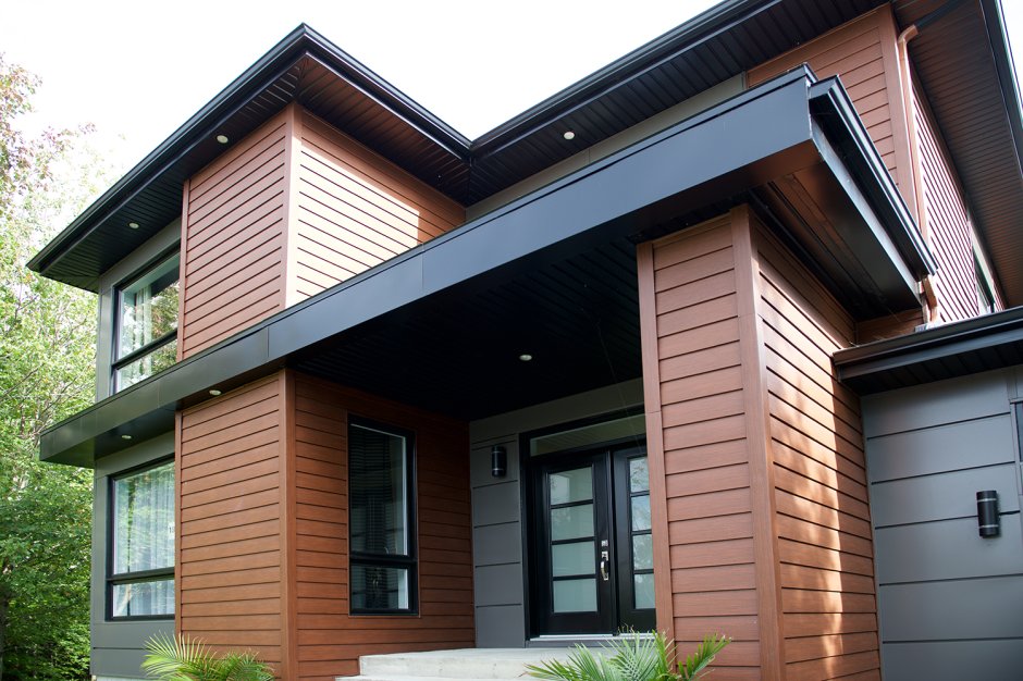 Современный деревянный фасад