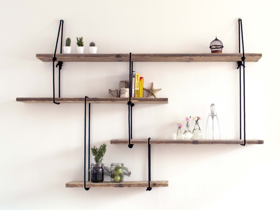 Wooden Shelf Rope