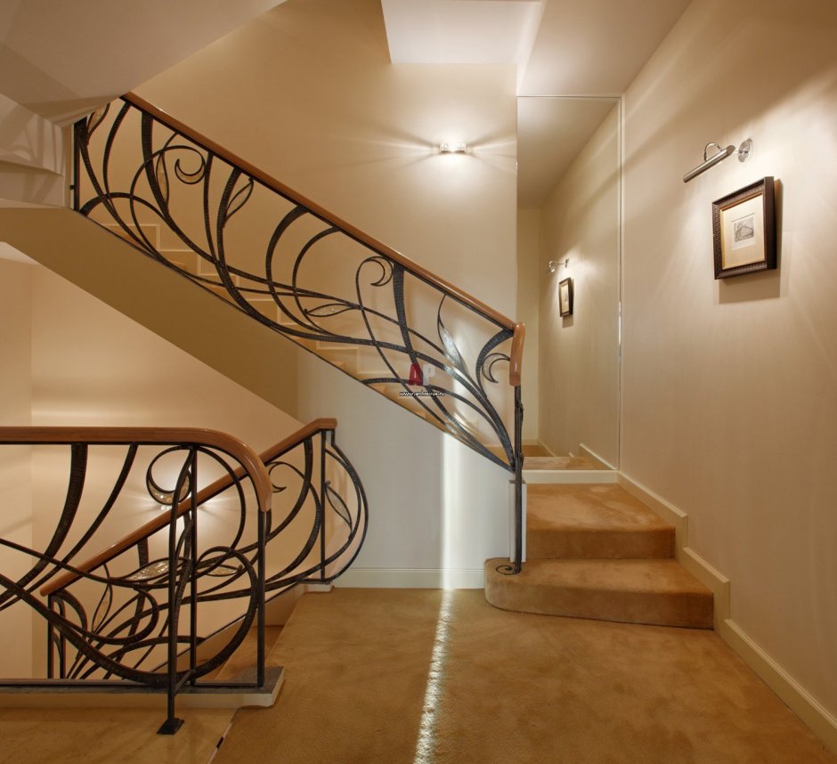 Перила для лестницы в стиле лофт