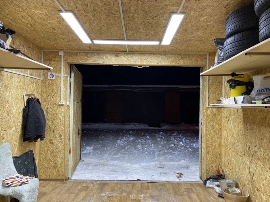 Отделка гаража ОСБ панелями