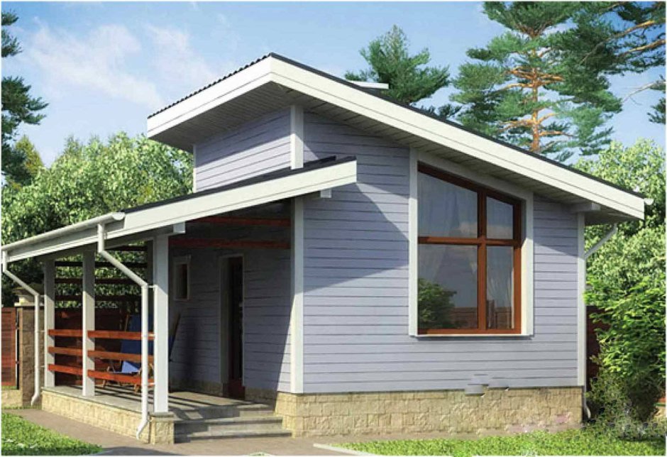 Tiny House с односкатной крышей