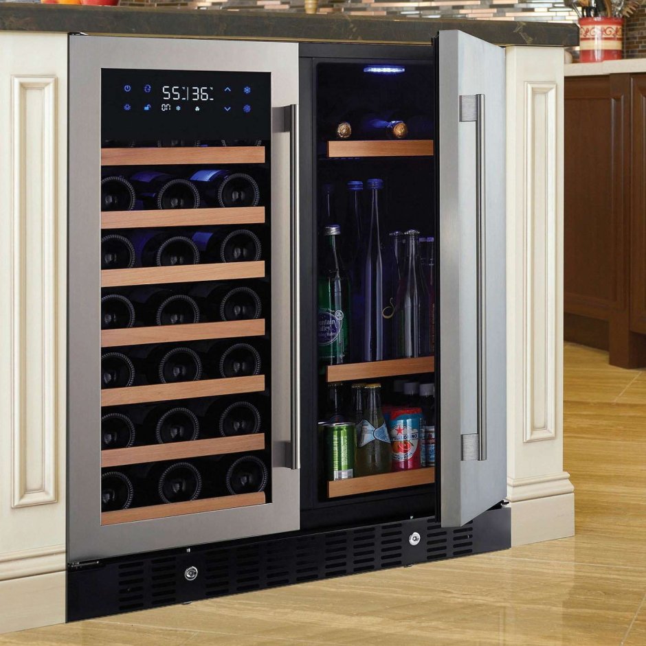 Холодильник винный и камин