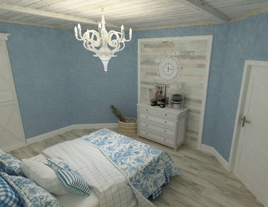 Спальня с цветочным декором фото