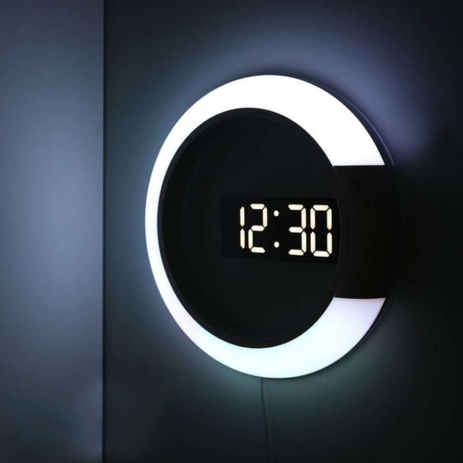 Настенные часы 3d led цифровой