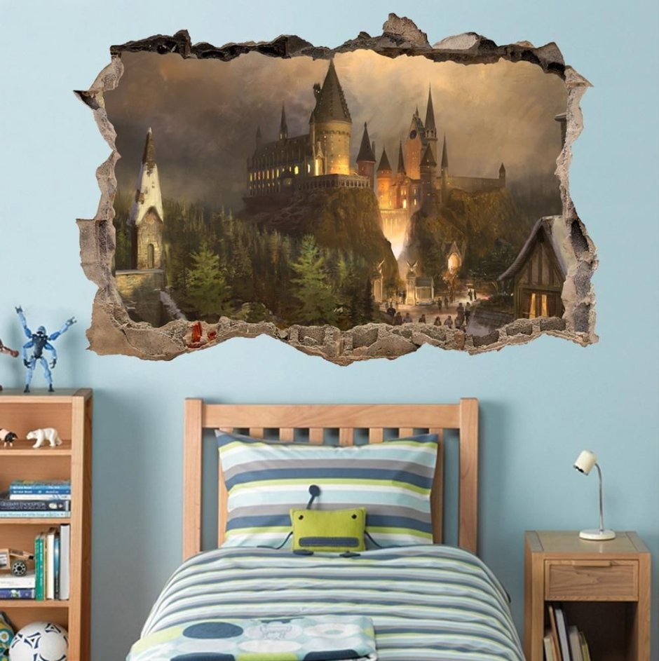 Спальня роспись стен Гарри Поттер