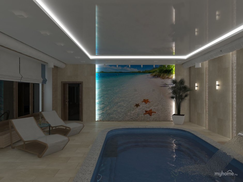 Дизайн проект бассейна в частном доме