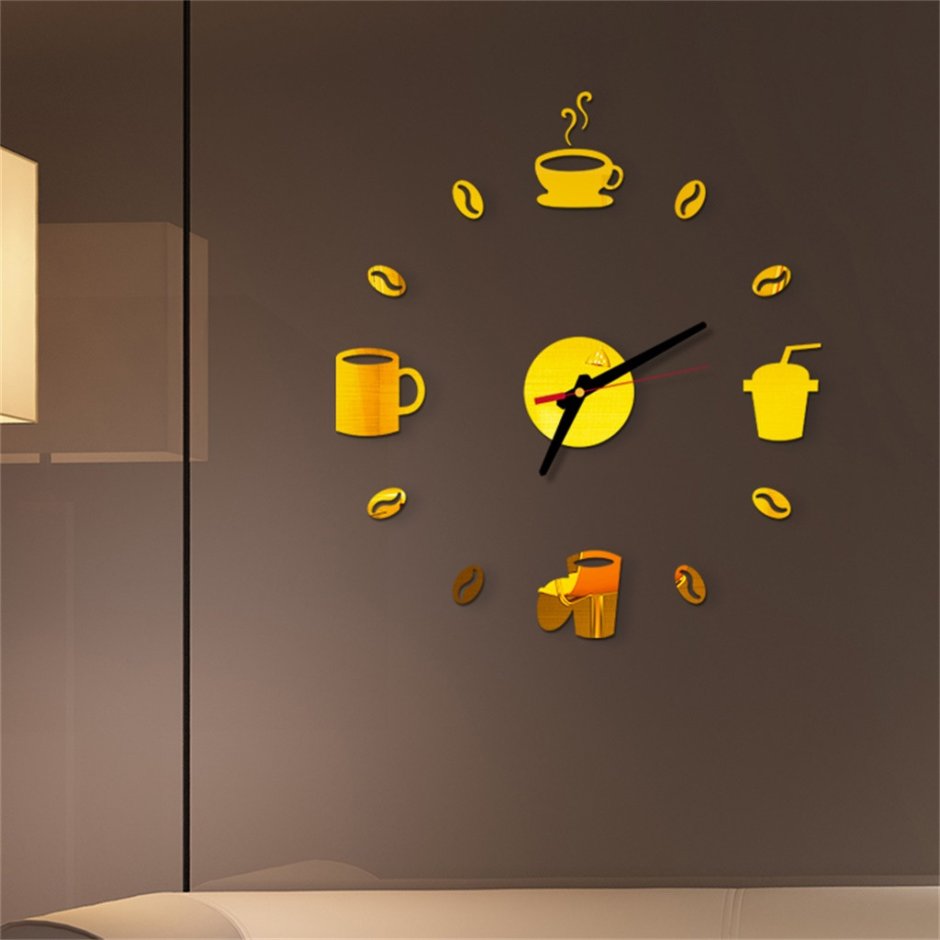 DIY Clock настенные 3d часы самоклеящиеся