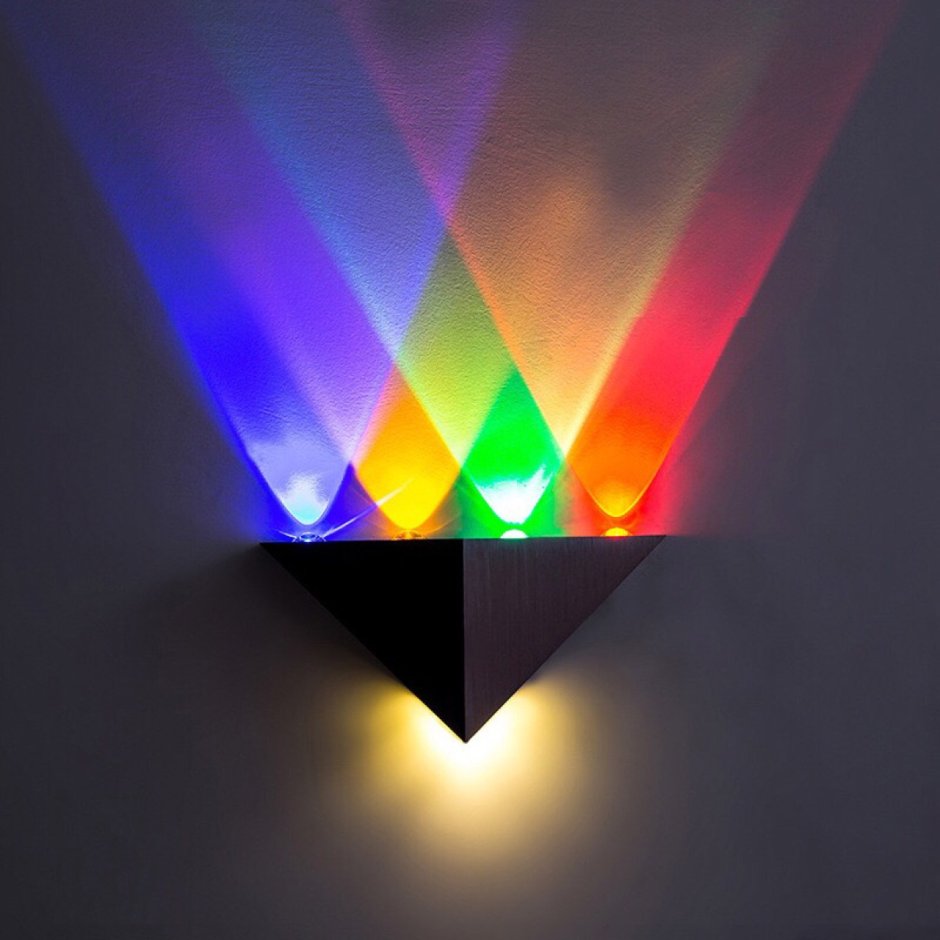 Треугольные светильники на стену