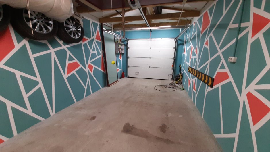 Окраска стен в гараже