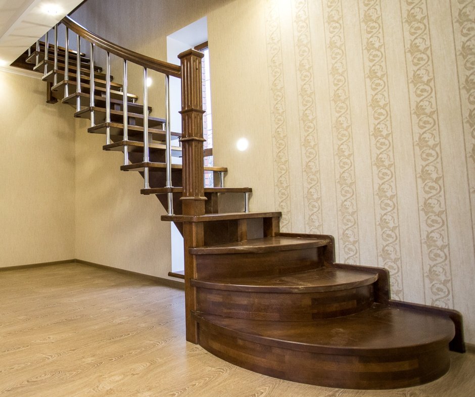 Лестницы в деревянном доме г образные