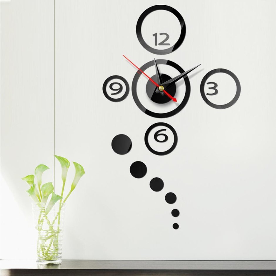 Самоклеющиеся 3d часы "DIY Clock" al021-b