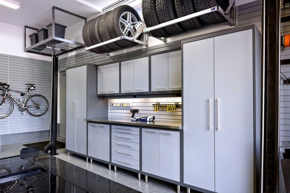 Обустроенный гараж для авто