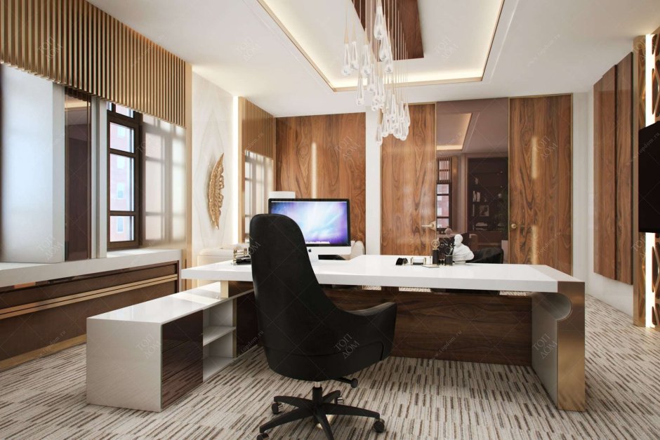 Интерьер кабинета в офисе в современном стиле