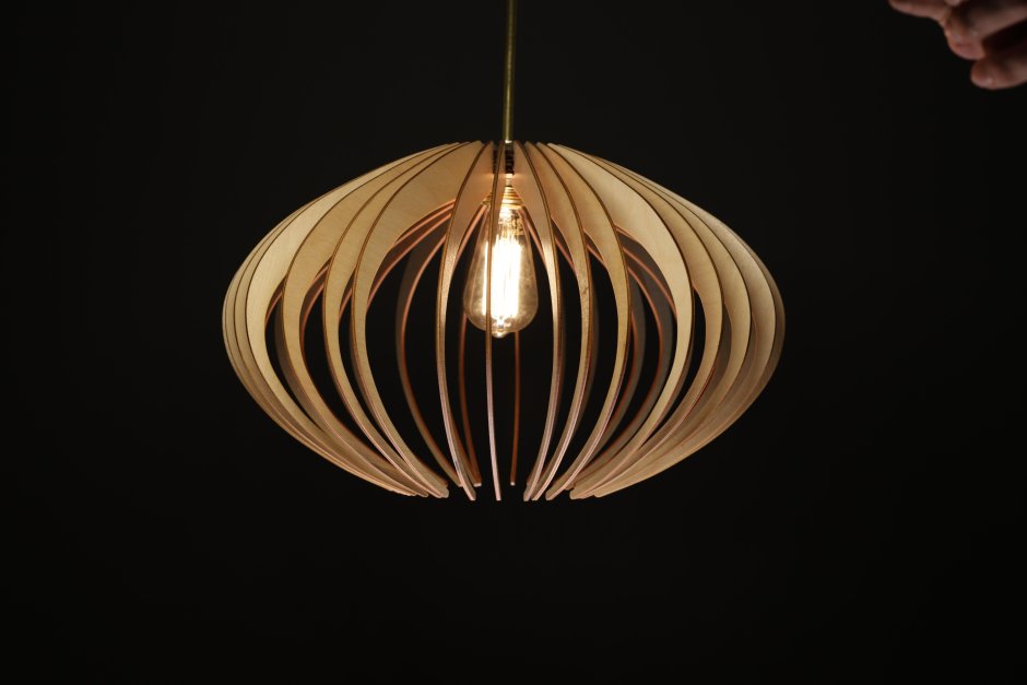 Candelabra Modern Pendant Lamp Mid Century Light Wood Pendant