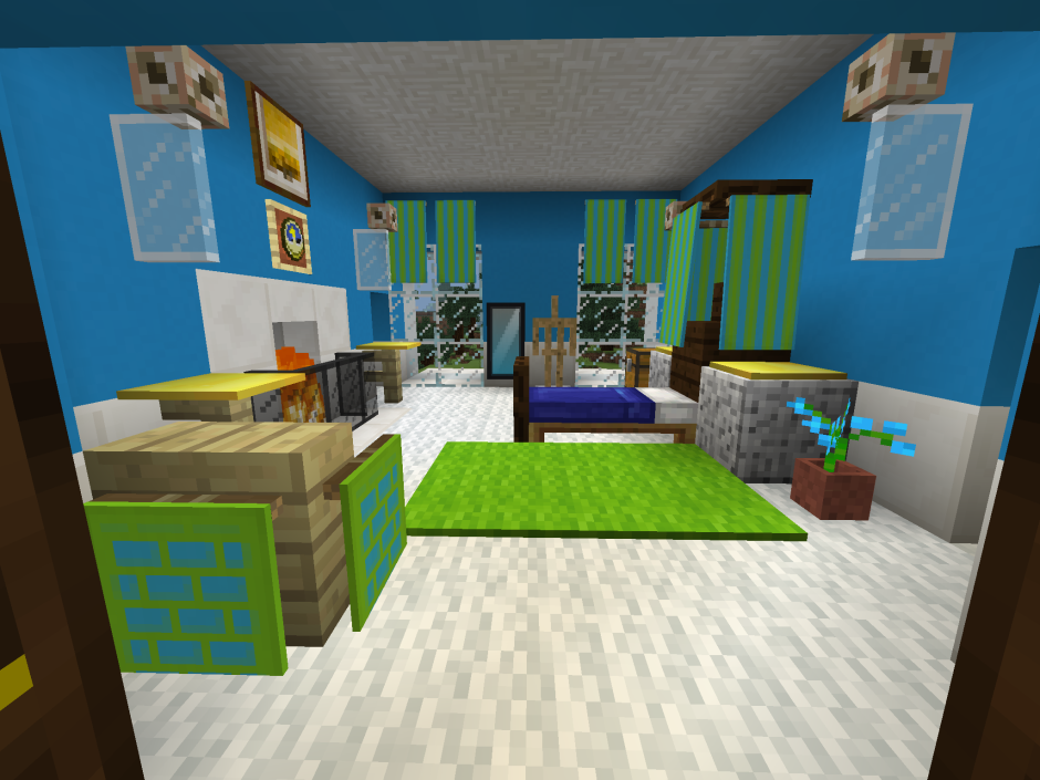 Комната в стиле Minecraft
