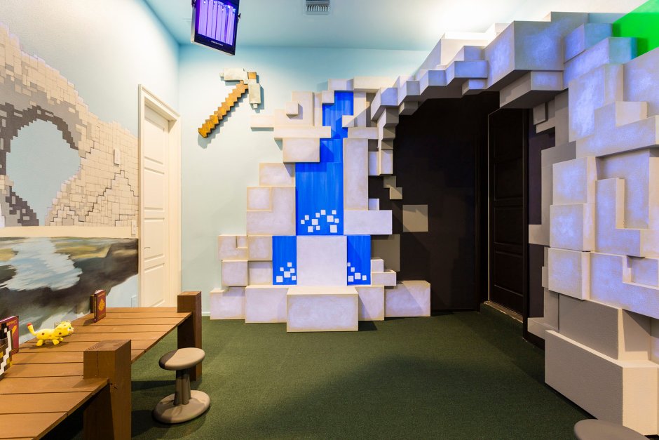 Комната в стиле Minecraft
