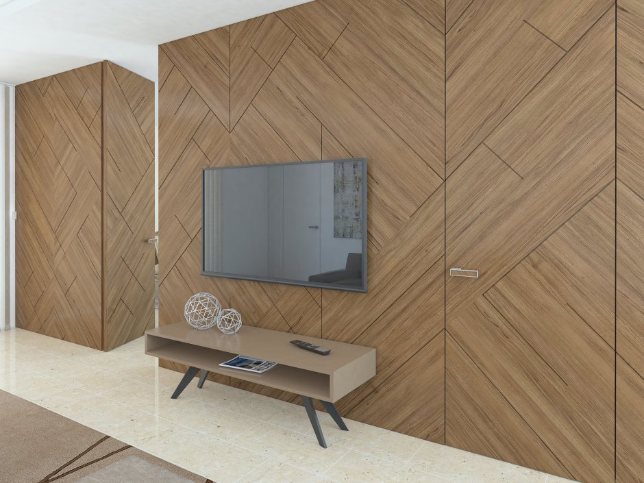 Шпонированные панели Topperfo Micro Ulme Stone Edition Acoustic Wood Panel