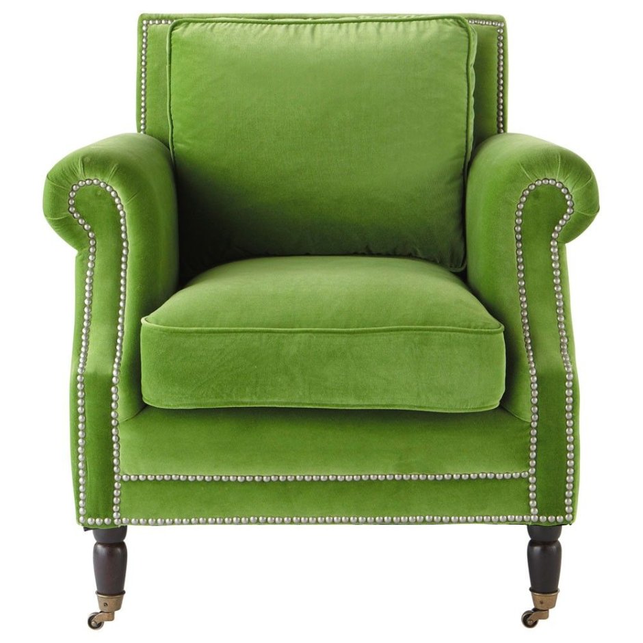 Green Velvet Armchair