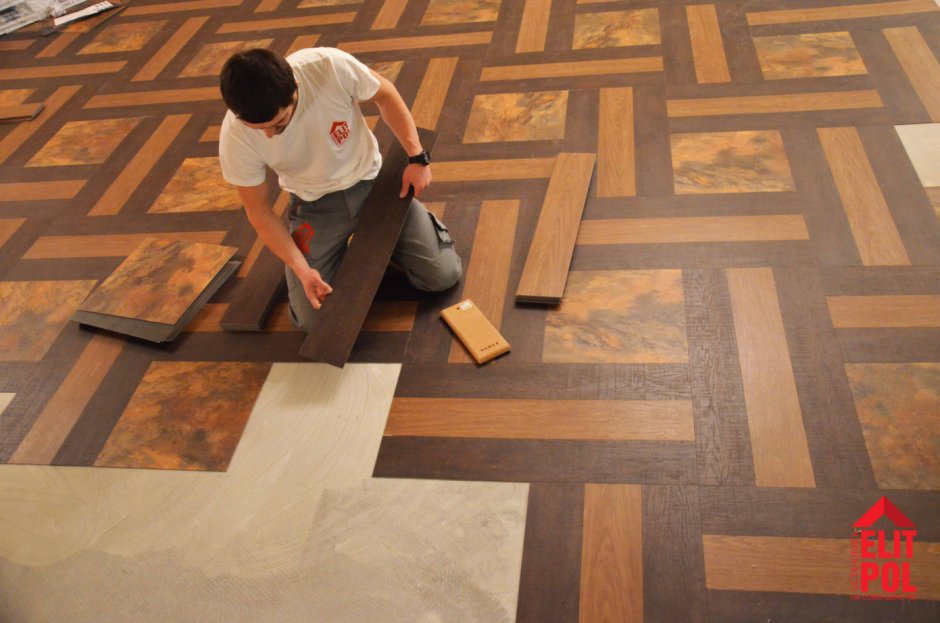 Плитка ПВХ клеевая IVC Parquetry Somerset Oak 52233