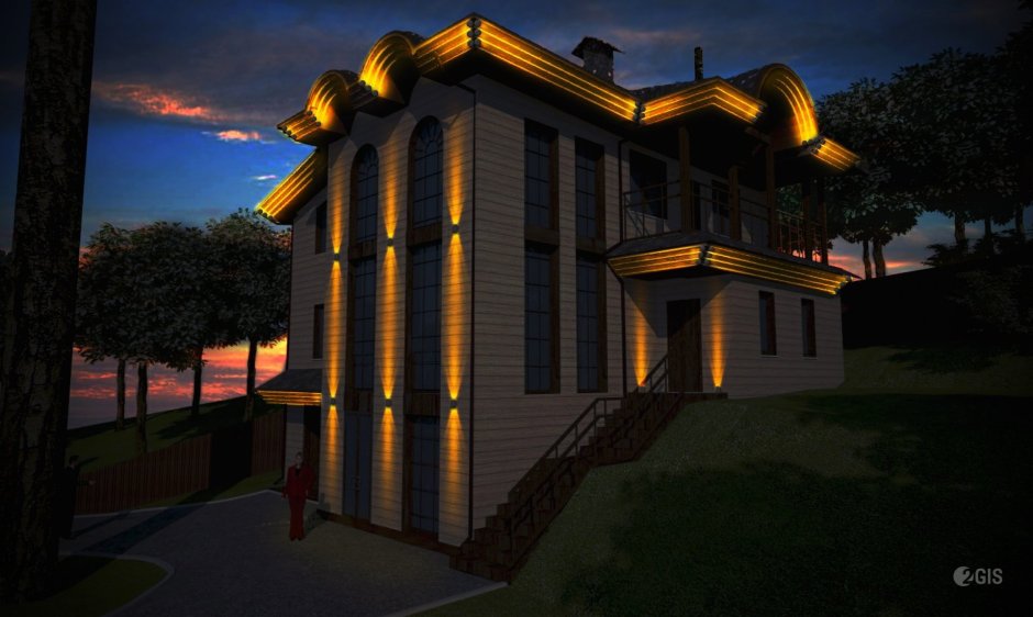 Архитектурное освещение фасадов домов