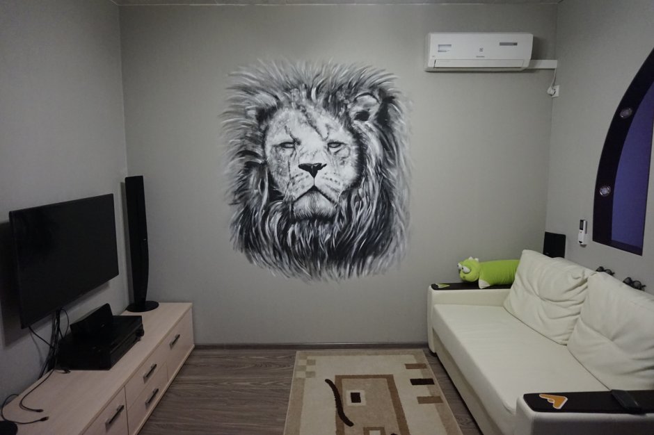 Рисунок на стене в офисе