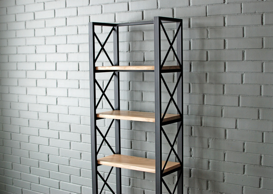 Зонирующий стеллаж лофт