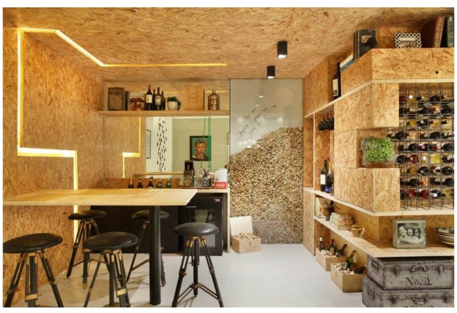 ОСБ плита в стиле лофт