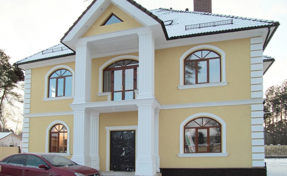 Проект коттеджа под штукатурку