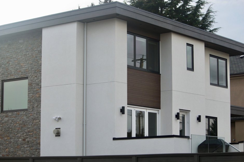 Красивый дом штукатурка