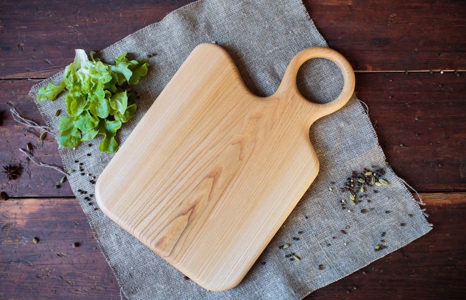 Wood Cutting Board topview