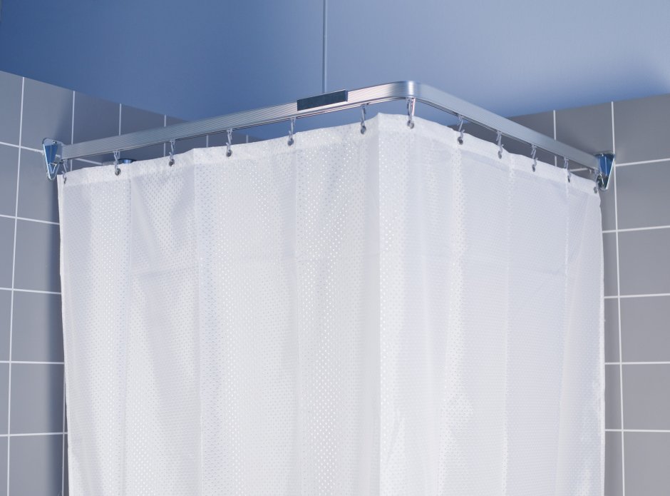 Угловой карниз для ванной комнаты Corner Shower Rods Kit